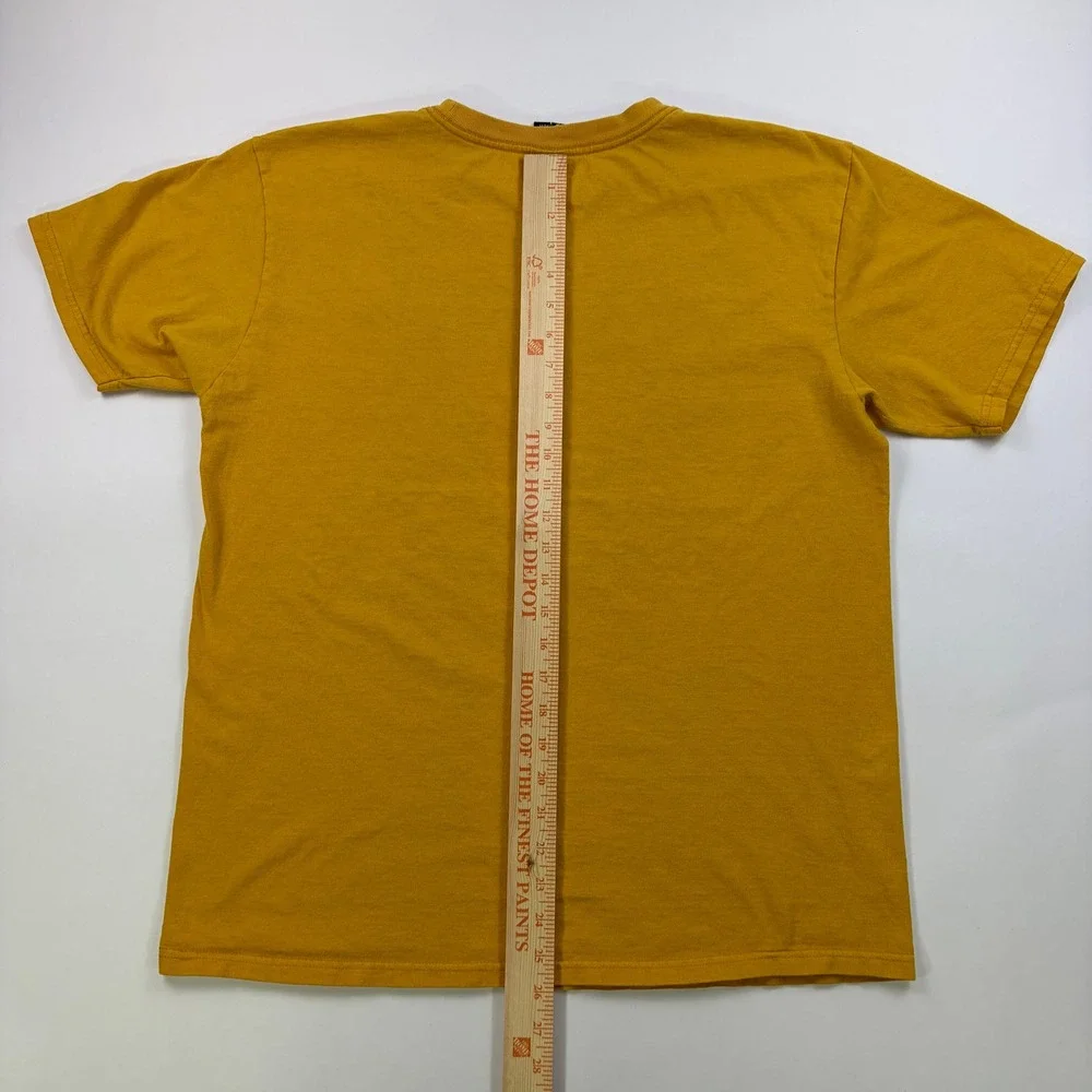 90s Nautica Jeans Co Graphic T-Shirt Mens Medium Yellow NJC Cotton Tee